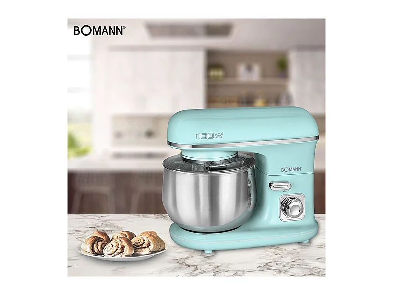 Robot pétrin multifonction 5L 1100W Bomann KM 6030 CB Menthe/Vert