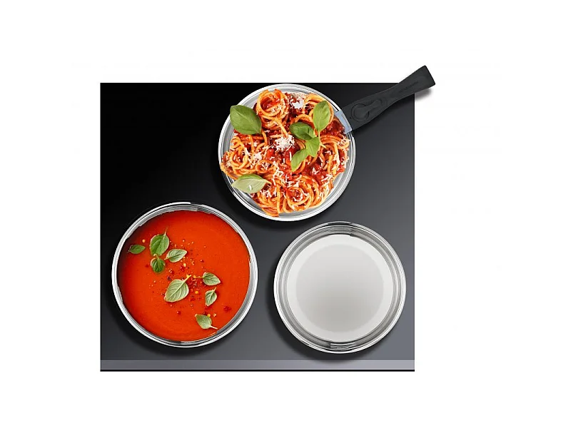Batterie de cuisine inox 12 pièces avec 2 manches amovibles et 3 couvercles en silicone Arthur Martin AM2717