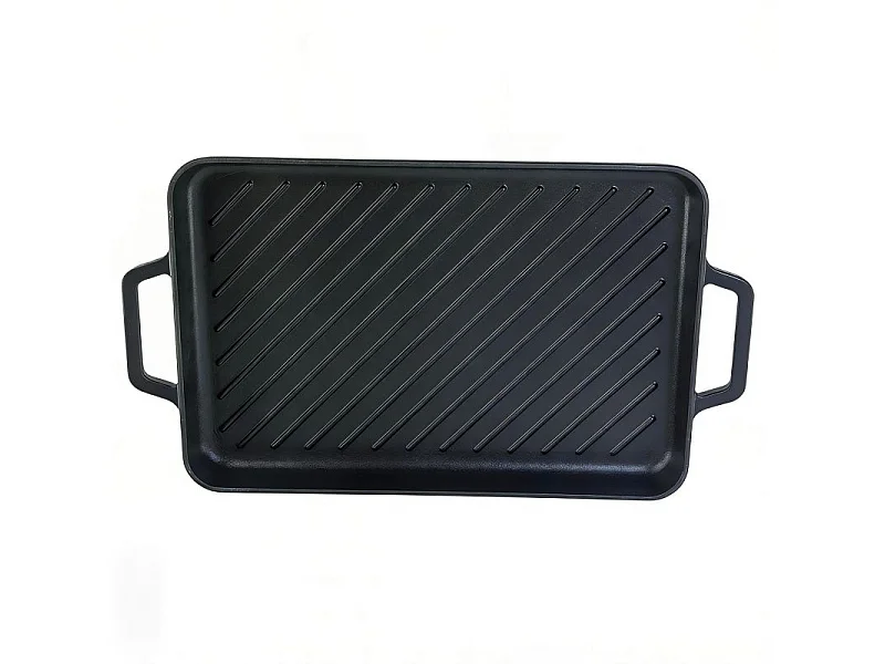 Plancha rectangulaire 44cm Fonte d'acier tous feux dont induction four Noir Arthur Martin AM4401