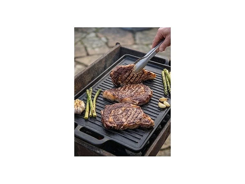 Plancha rectangulaire 44cm Fonte d'acier tous feux dont induction four Noir Arthur Martin AM4401