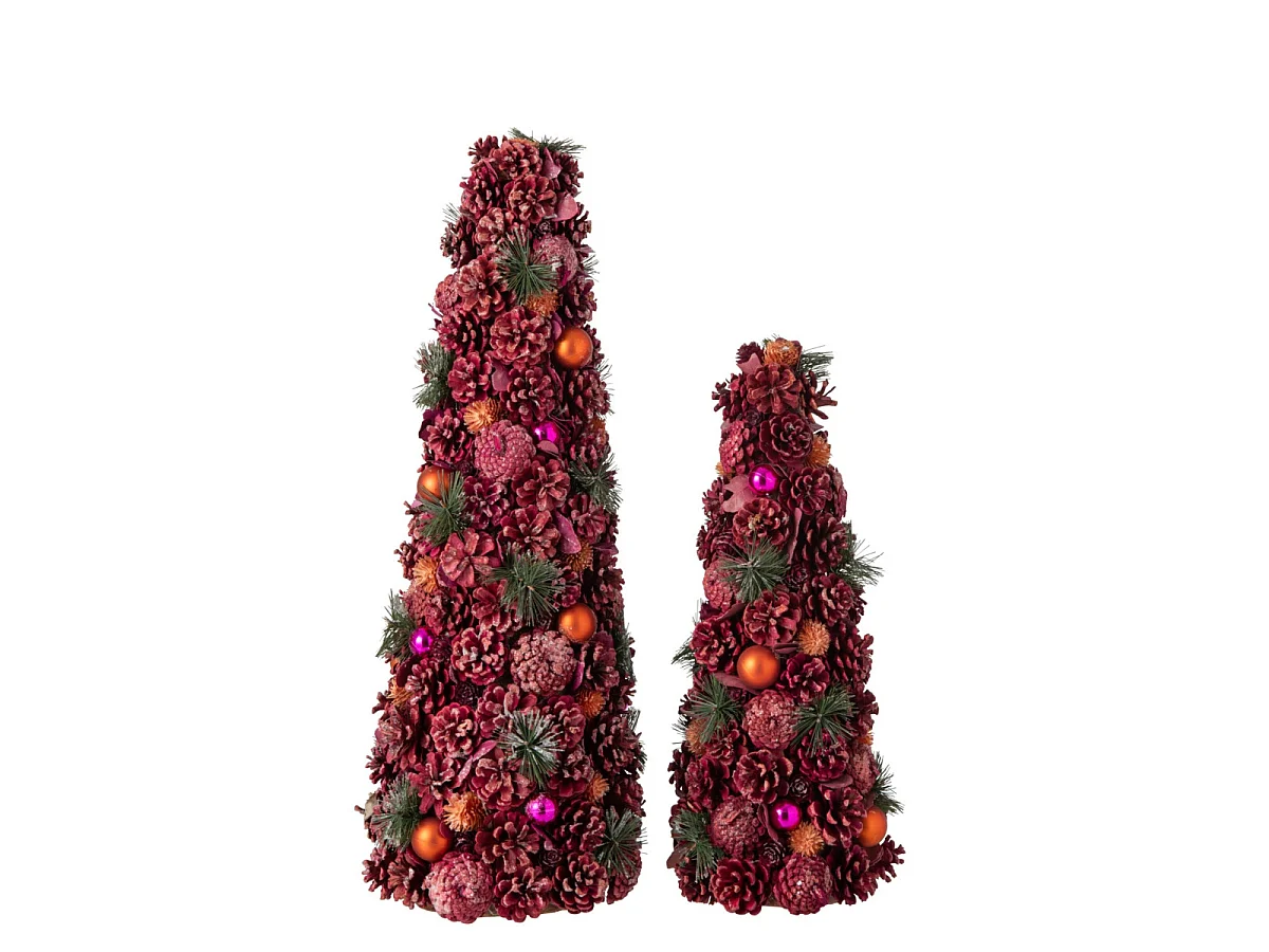 Cône Déco Pommes de Pin "Ludivine" 70cm Rose
