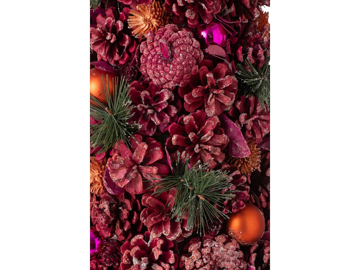 Cône Déco Pommes de Pin "Ludivine" 70cm Rose