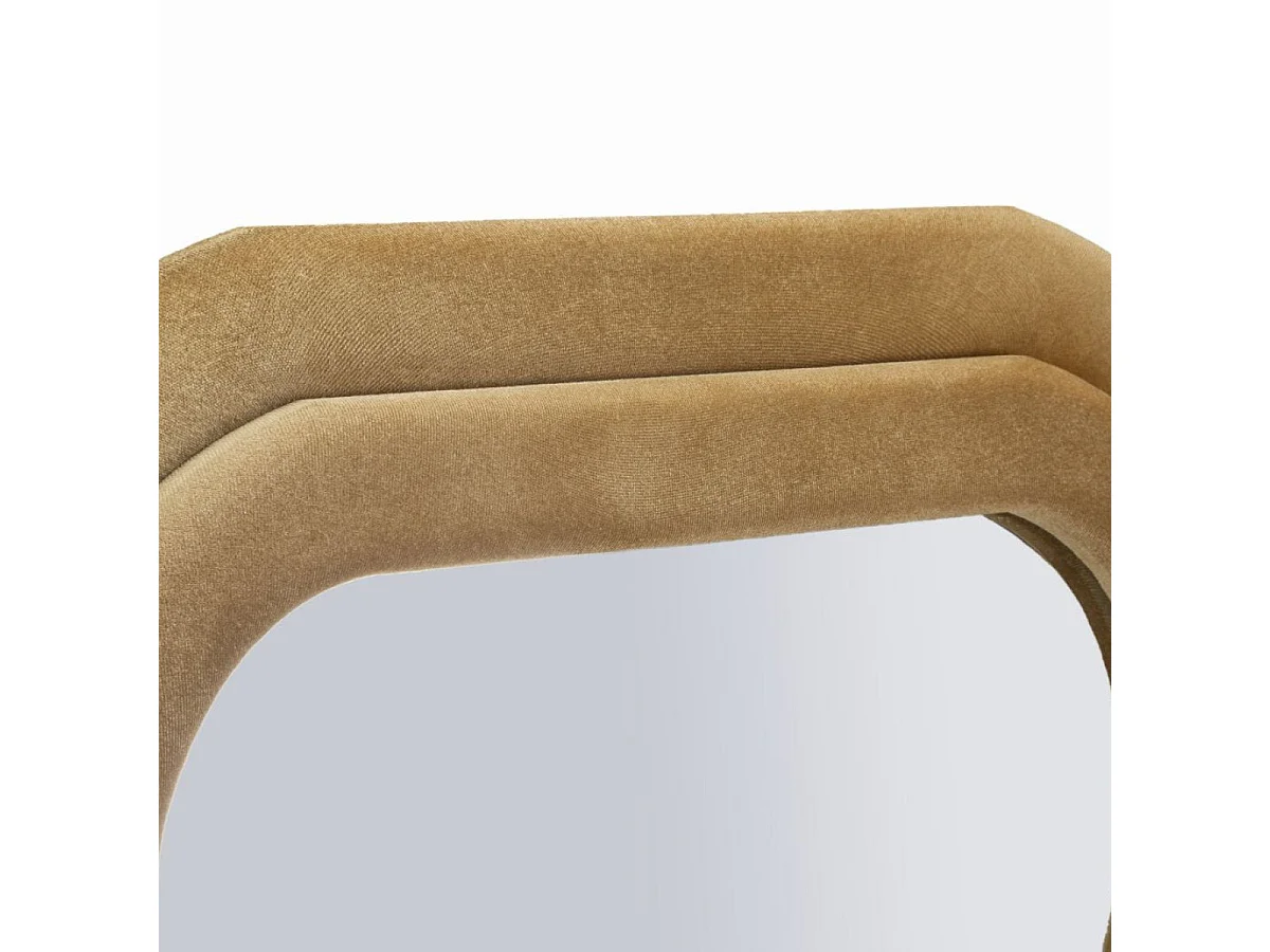 Miroir mural ondulé 60x160 cm Jerry Velours Jaune