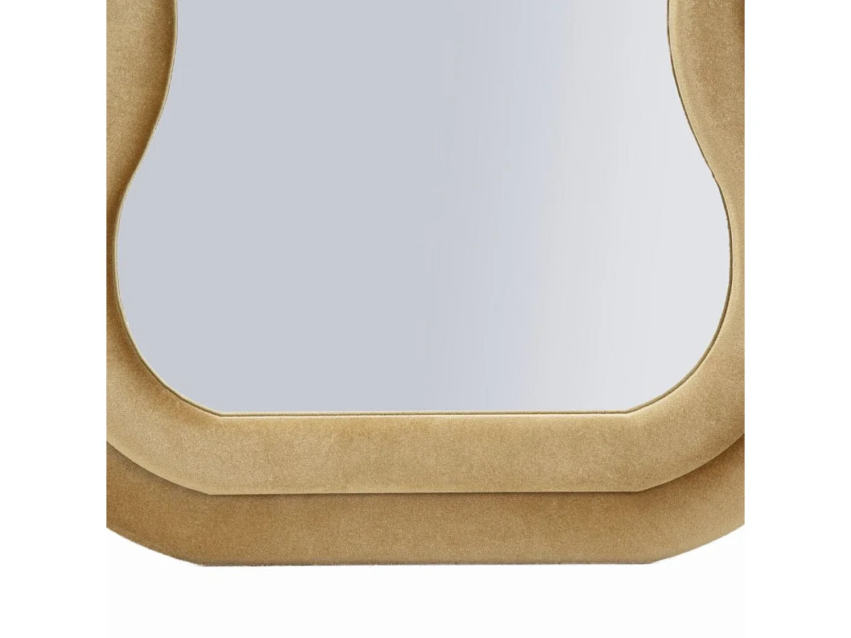 Miroir mural ondulé 60x160 cm Jerry Velours Jaune