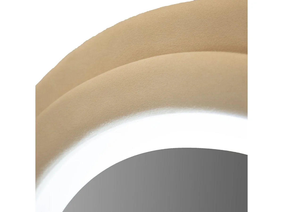 Bølget vægspejl 60x160 cm LED inkluderet Clover Velour Creme