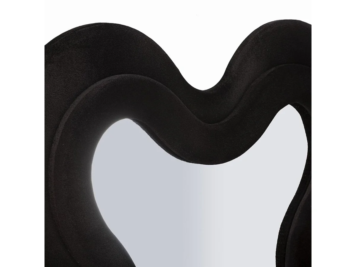 Miroir mural ondulé 60x160 cm Alex Velours Noir
