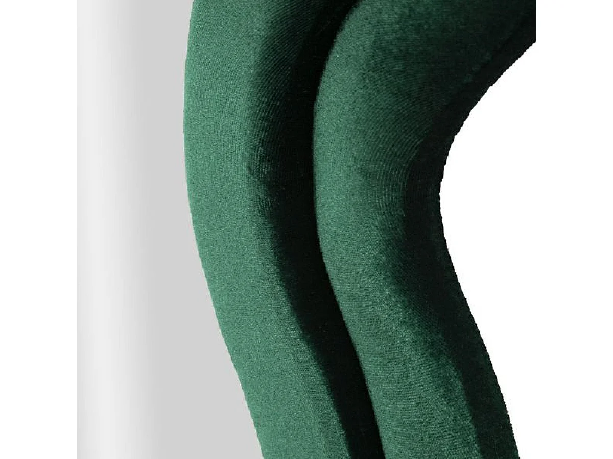 Bølget vægspejl 60 x 160 cm, Alex, grøn velour