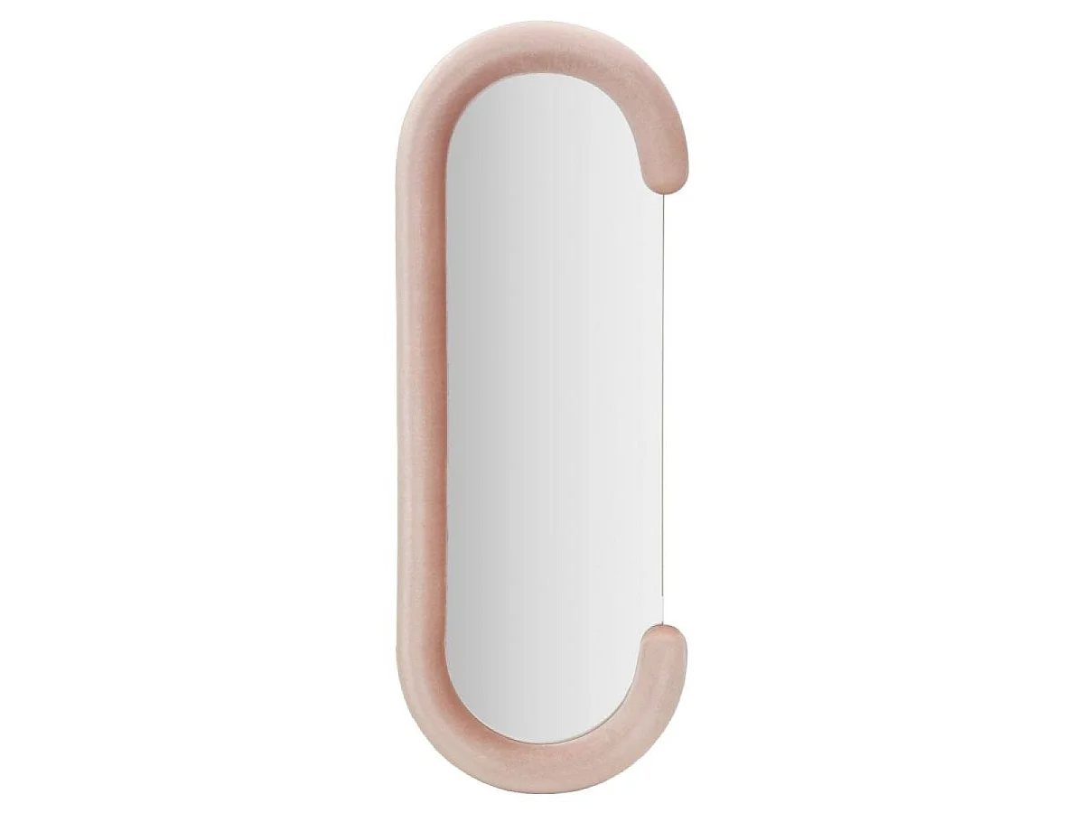 Miroir mural oval 60x160 cm Pamela Velours Rose