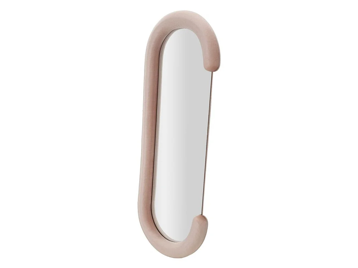 Miroir mural oval 60x160 cm Pamela Velours Rose