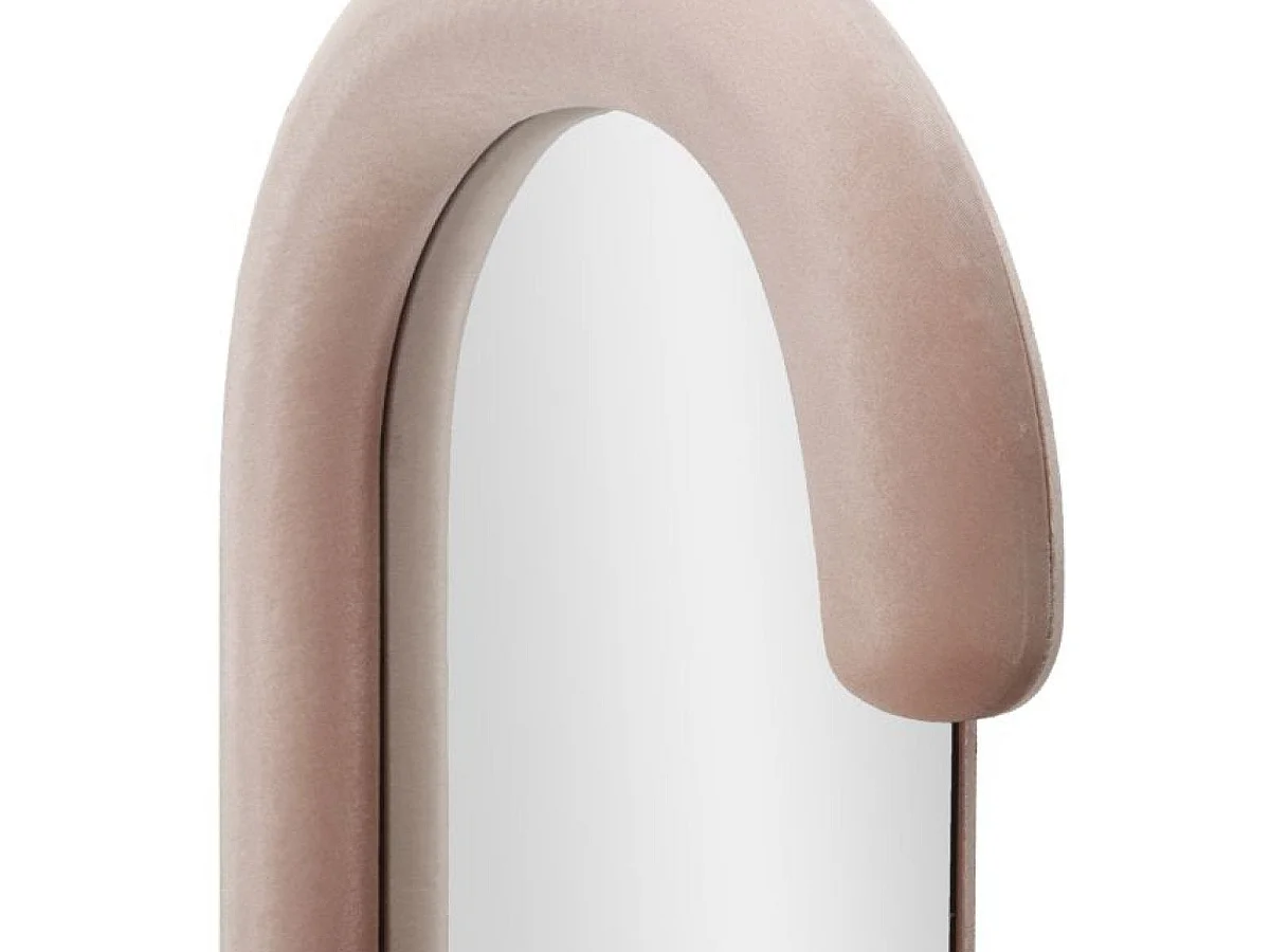 Miroir mural oval 60x160 cm Pamela Velours Rose