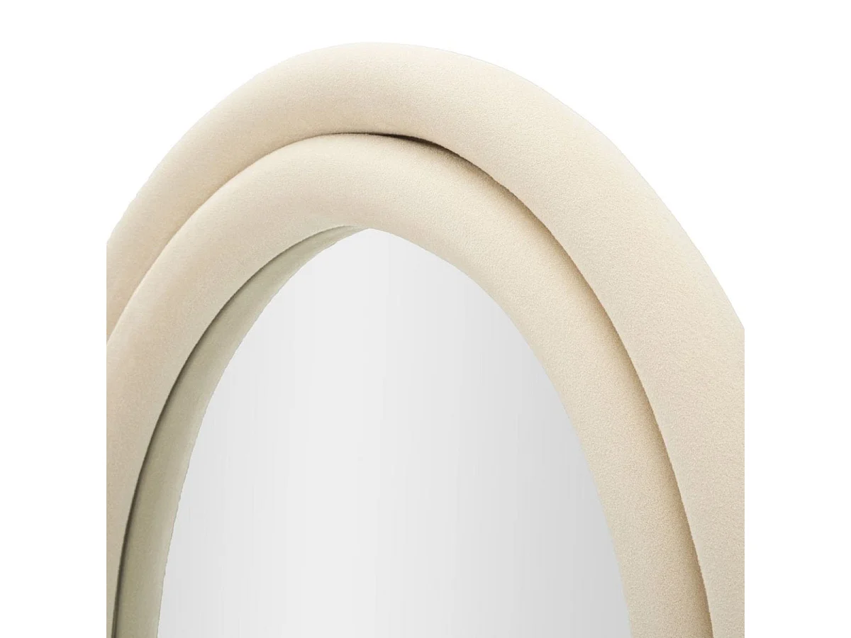 Buet vægspejl 60 x 160 cm Sabrina Velours Crème