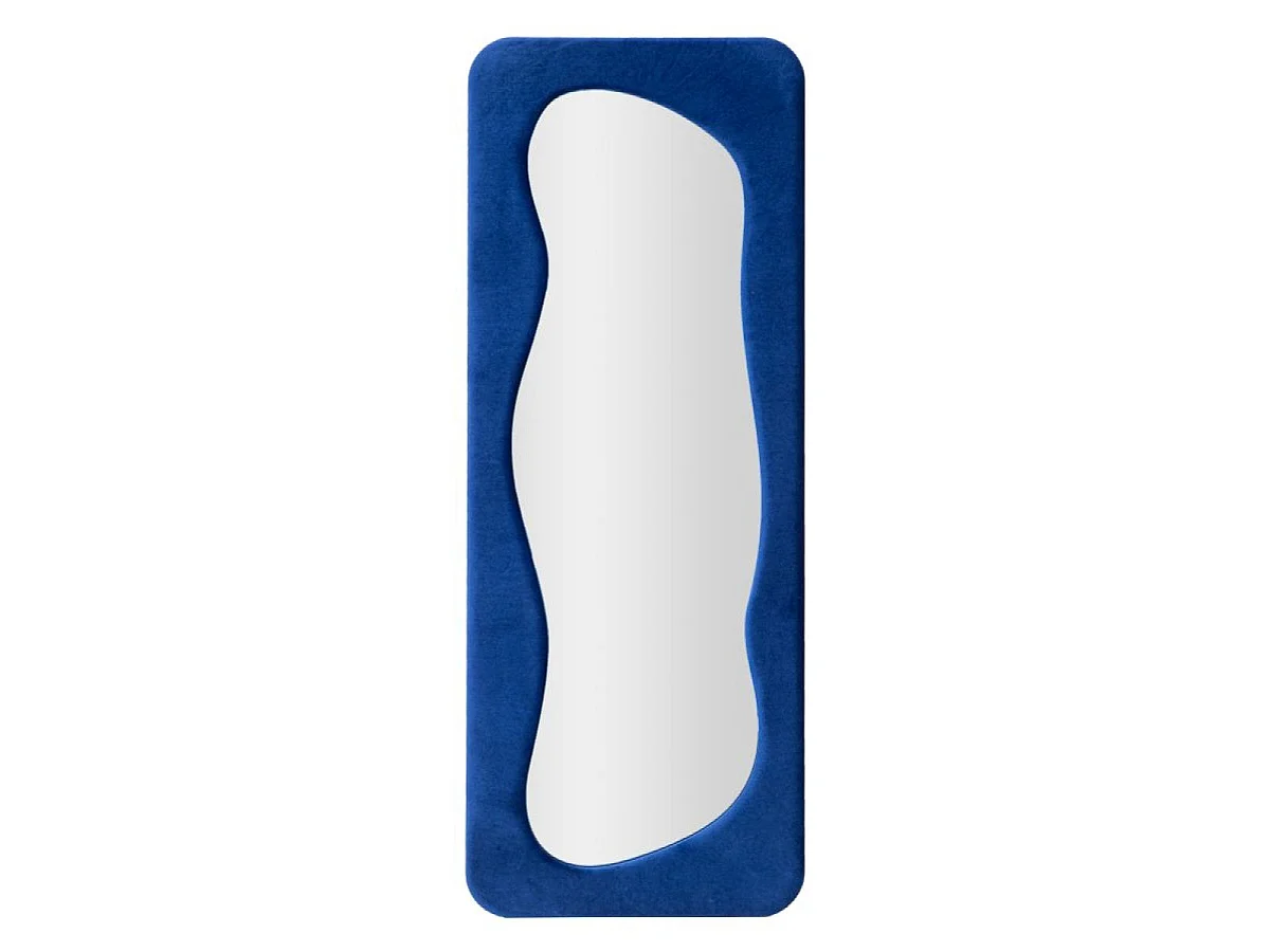 Miroir mural rectangulaire 60x160 cm Mandy Velours Bleu