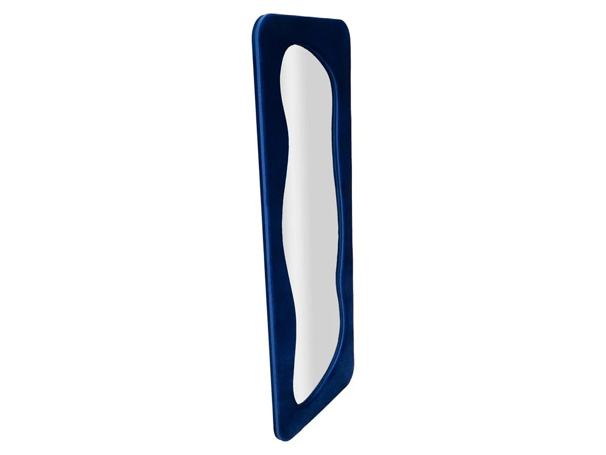Miroir mural rectangulaire 60x160 cm Mandy Velours Bleu