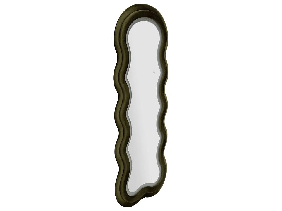 Miroir mural ondulé 60x160 cm LED inclus Clover Velours Vert