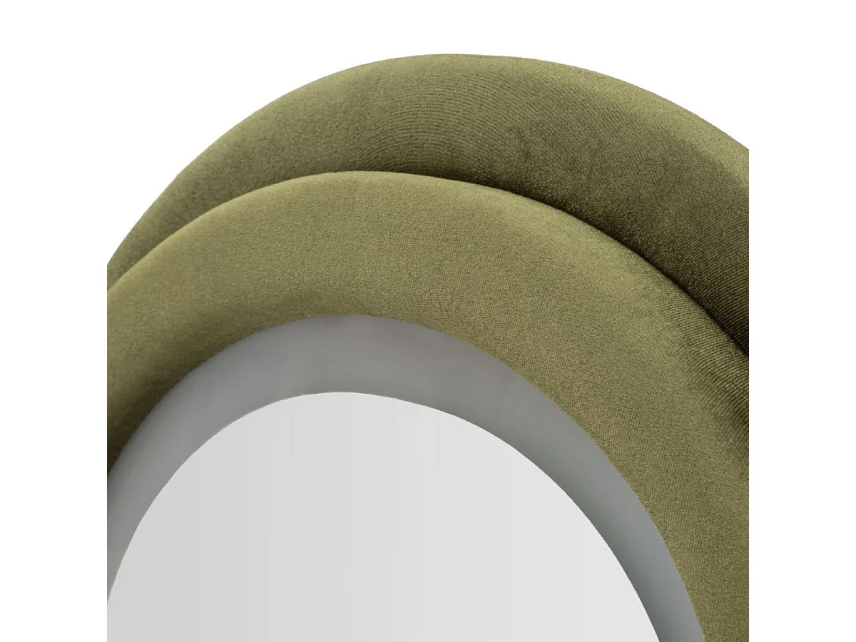 Miroir mural ondulé 60x160 cm LED inclus Clover Velours Vert