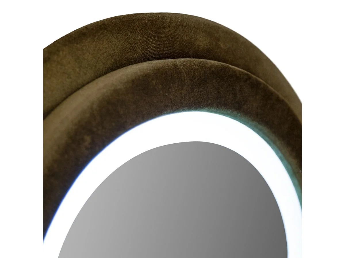 Miroir mural ondulé 60x160 cm LED inclus Clover Velours Vert