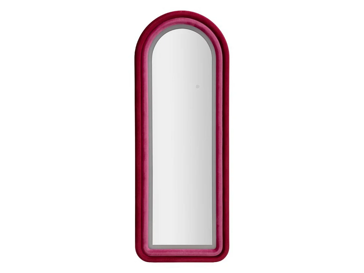 Miroir mural arqué 60x160 cm LED inclus Sabrina Velours Rose