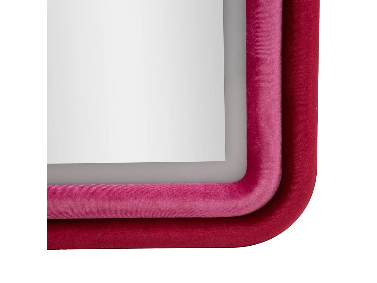 Miroir mural arqué 60x160 cm LED inclus Sabrina Velours Rose