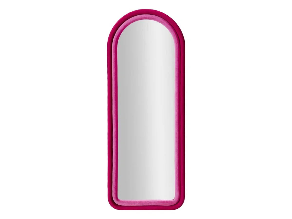 Miroir mural arqué 60x160 cm Sabrina Velours Rose