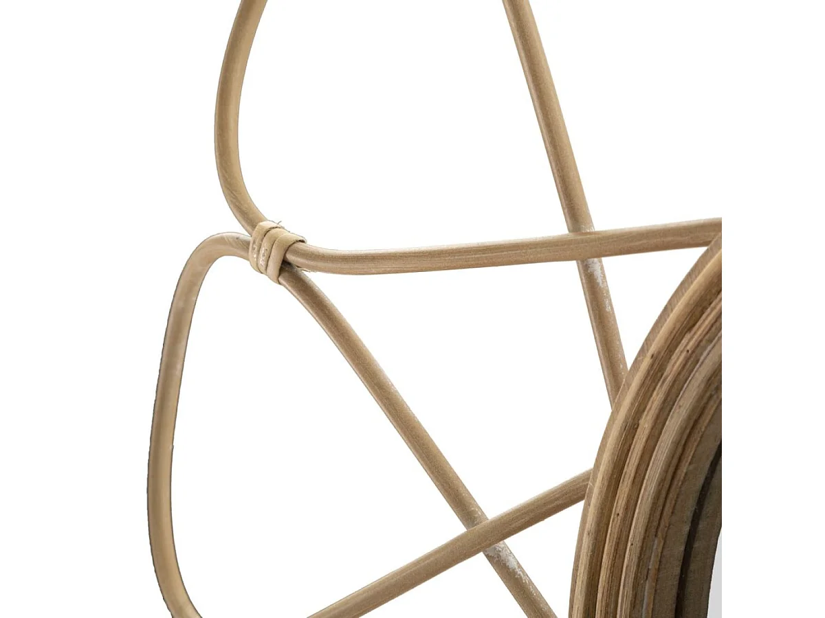 Rundt vægspejl 65,5 cm rattan Shia Træ