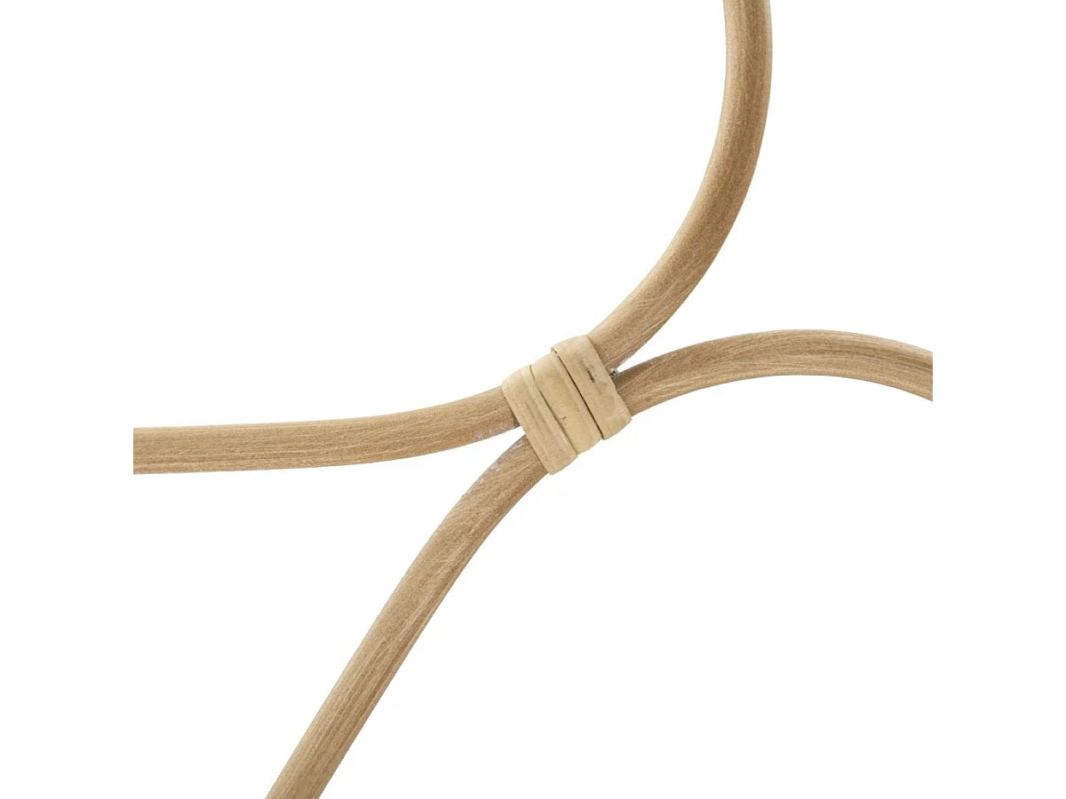 Rundt vægspejl 65,5 cm rattan Shia Træ
