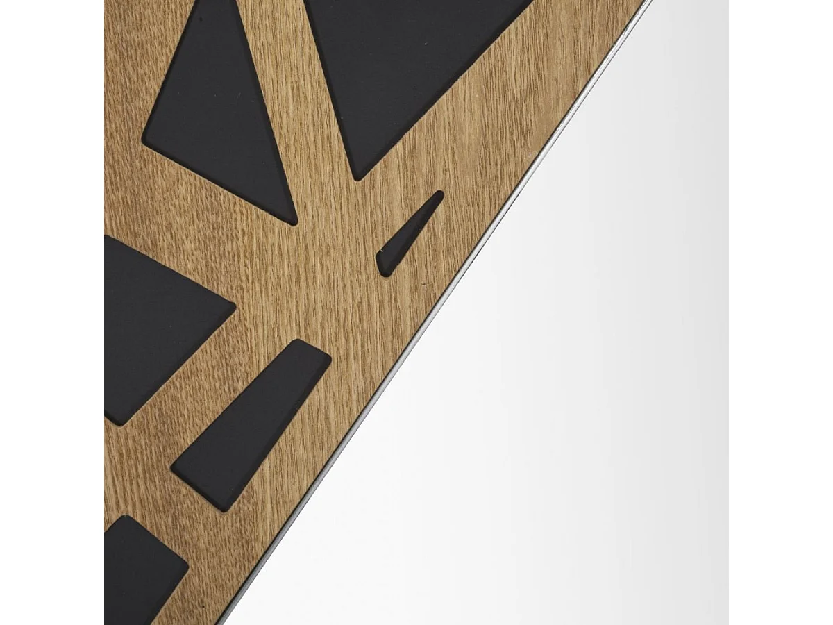 Rektangulært vægspejl, 50 x 90 cm, Lazio, træ og sort