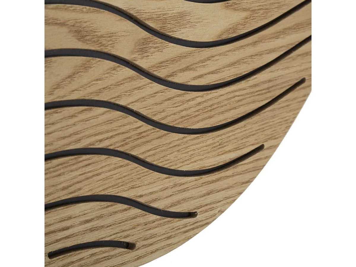 Ovalt vægspejl 50x80 cm Zaha Træ