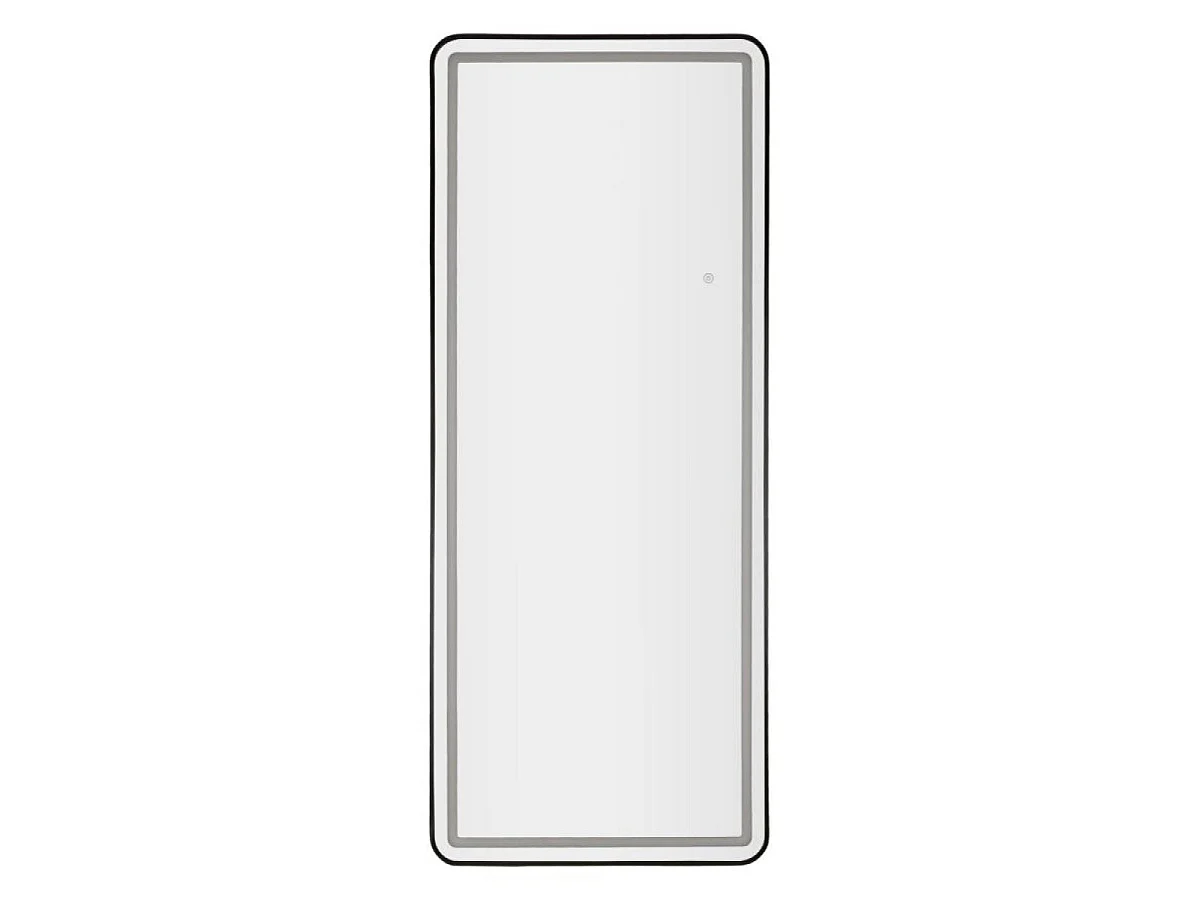 Rektangulært stående eller vægmonteret spejl, 70 x 170 cm, LED, Neva, sort