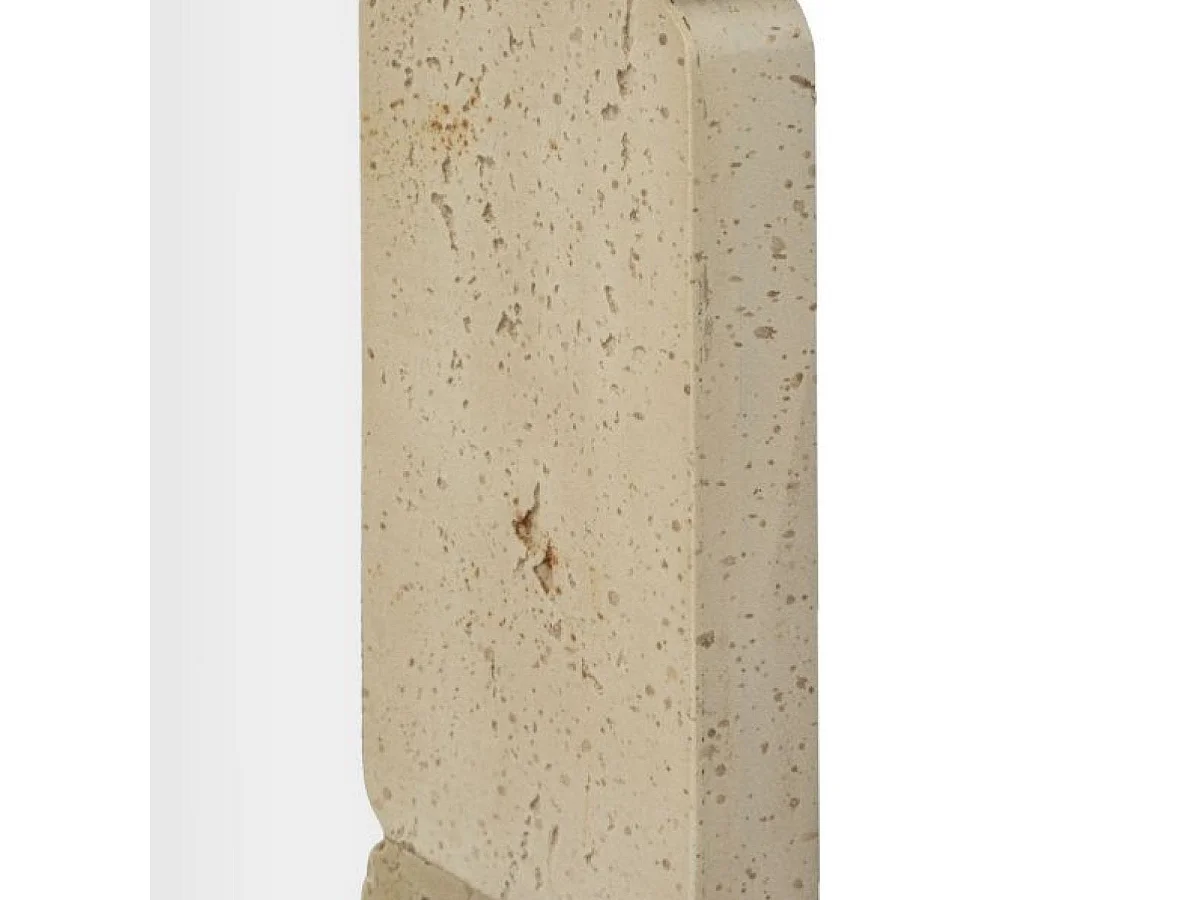 Rektangulært vægspejl, 70 x 160 cm, med travertin-look, Kaël Beige