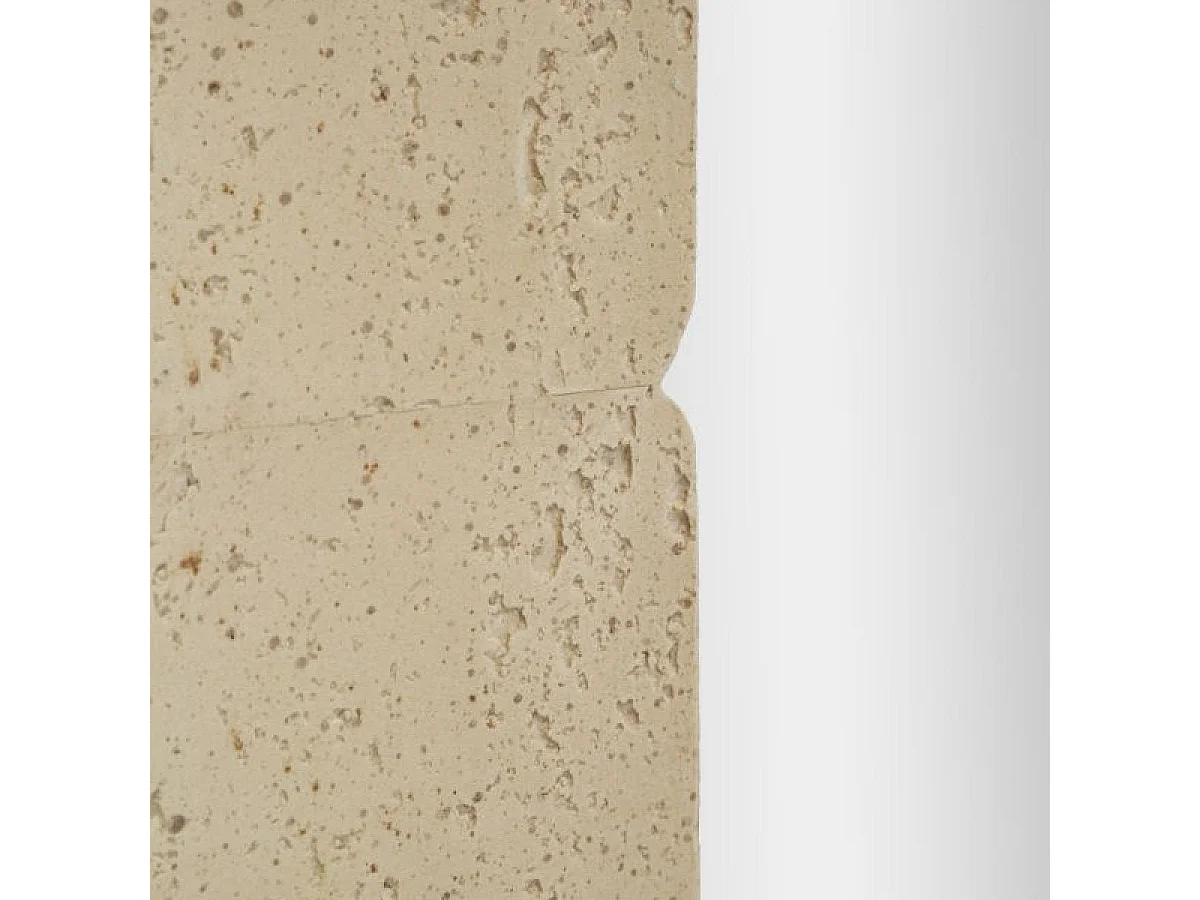 Rektangulært vægspejl, 70 x 160 cm, med travertin-look, Kaël Beige