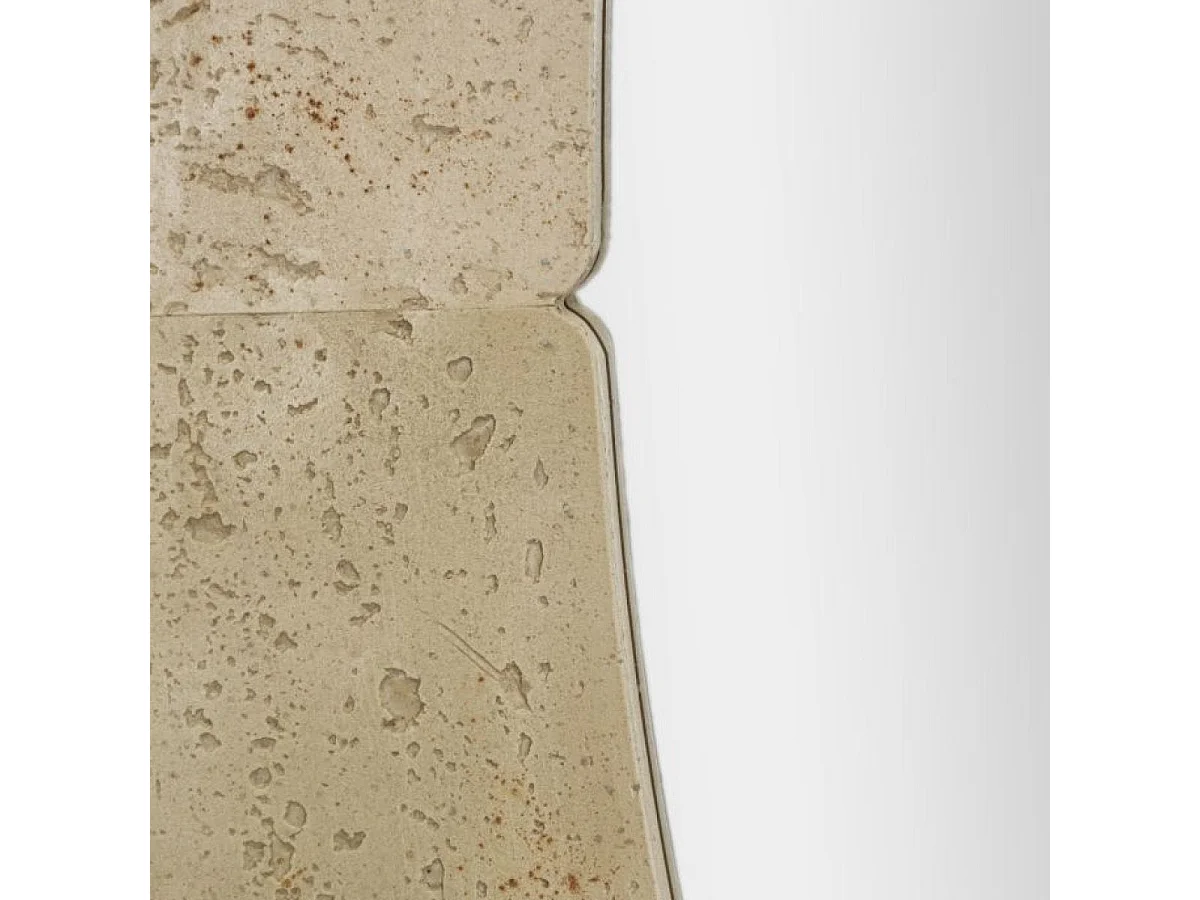 Oval vægspejl 70 x 120 cm i travertin-look, Kaël Beige