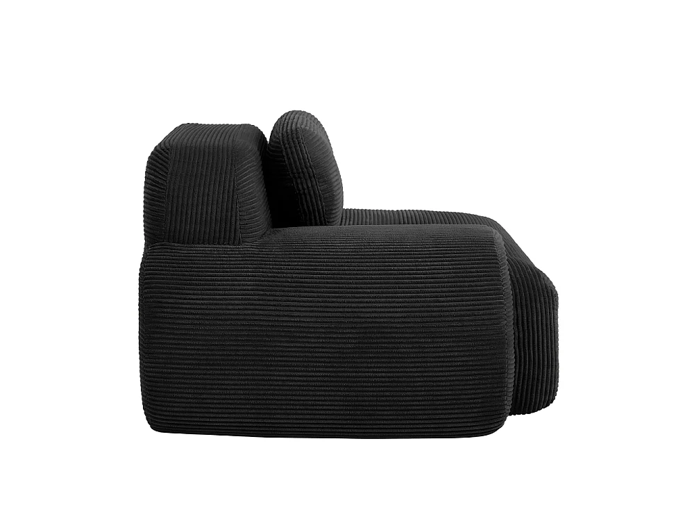 Canapé d'angle modulaire en velours côtelé premium avec coussins, accoudoirs ergonomiques et confort durable