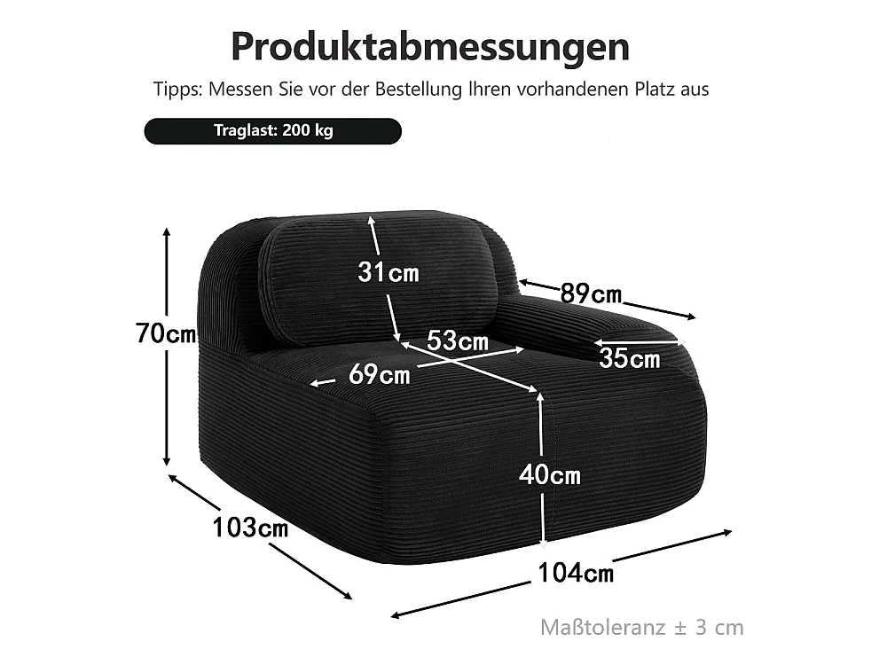Canapé d'angle modulaire en velours côtelé premium avec coussins, accoudoirs ergonomiques et confort durable