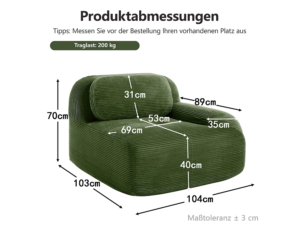 Canapé d'angle modulaire en velours côtelé premium avec coussins, accoudoirs ergonomiques et confort durable