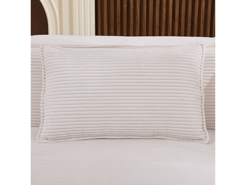 Stoffsofa 235 cm, kompakt mit Kissen und Taschenfedern, bequem und modern