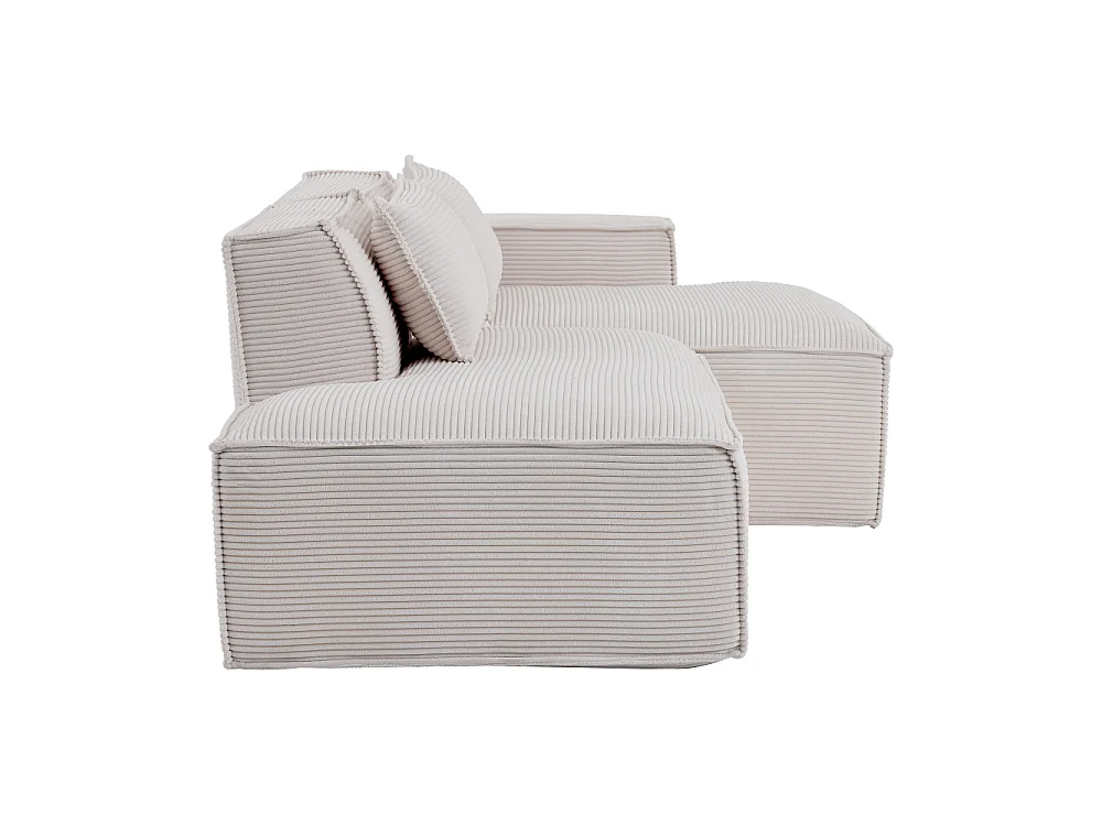 Stoffsofa 235 cm, kompakt mit Kissen und Taschenfedern, bequem und modern