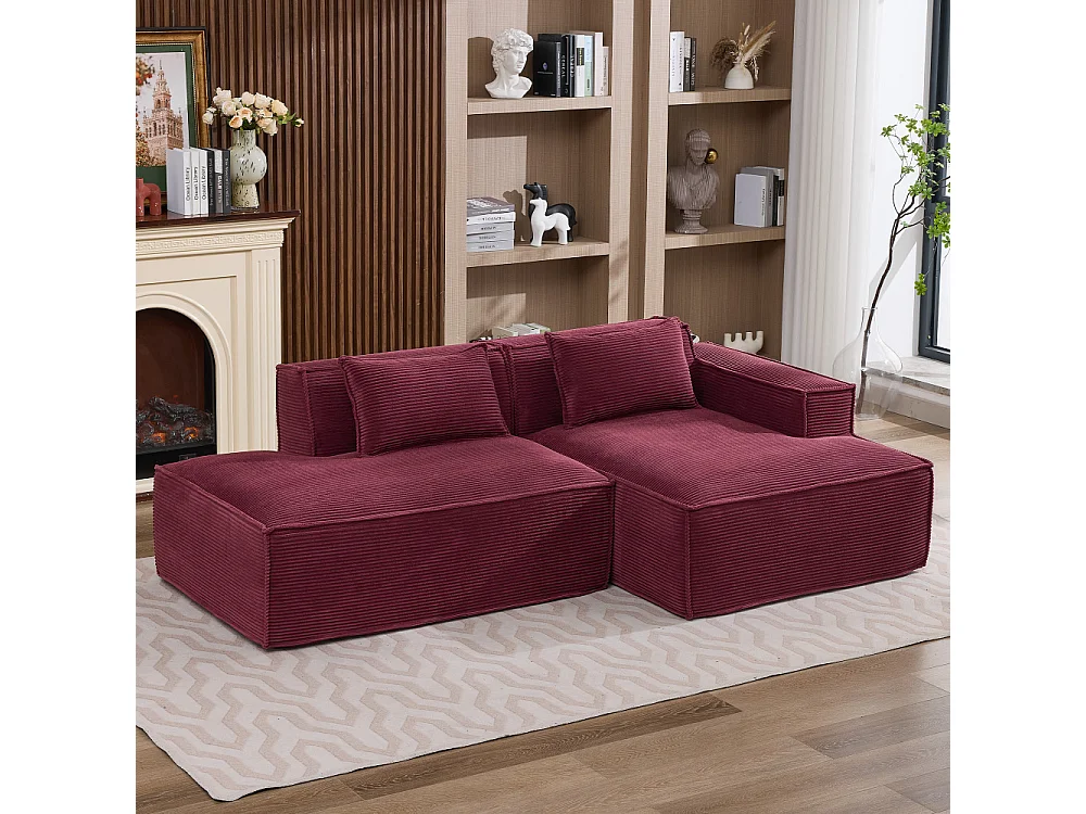 Canapé en Tissu 235 cm Compact avec Coussins et Ressorts Ensachés, Confortable et Moderne