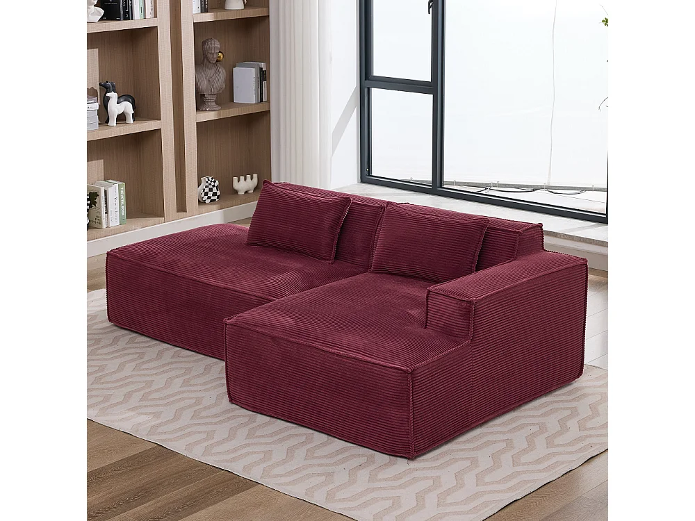 Canapé en Tissu 235 cm Compact avec Coussins et Ressorts Ensachés, Confortable et Moderne