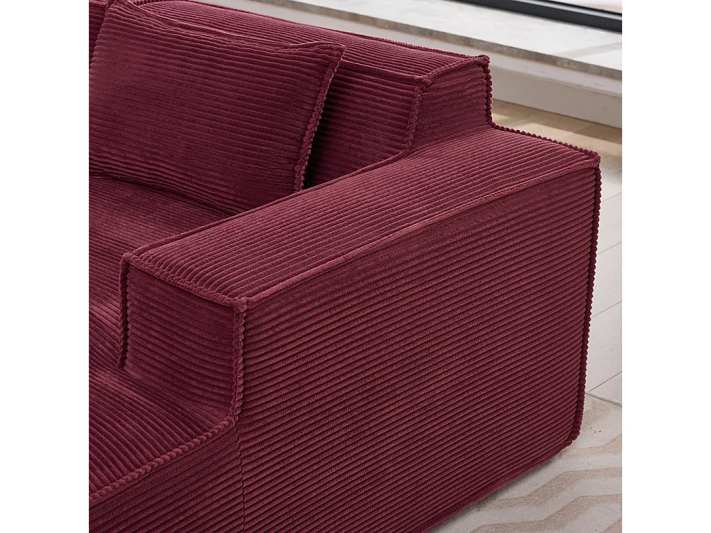 Canapé en Tissu 235 cm Compact avec Coussins et Ressorts Ensachés, Confortable et Moderne