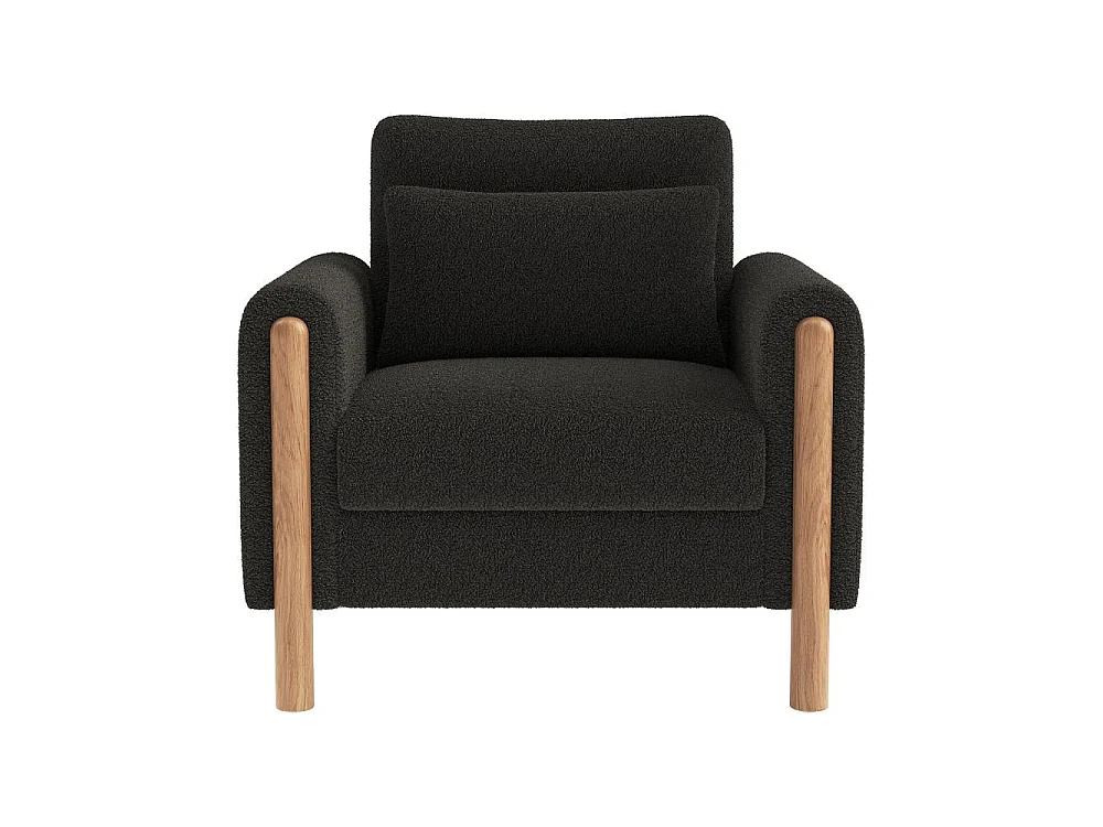 Fauteuil Moderne en Velours Teddy avec Coussins Épais, Confort Optimal et Structure Solide – Système de Protection Anti-rayures et Design Élégant