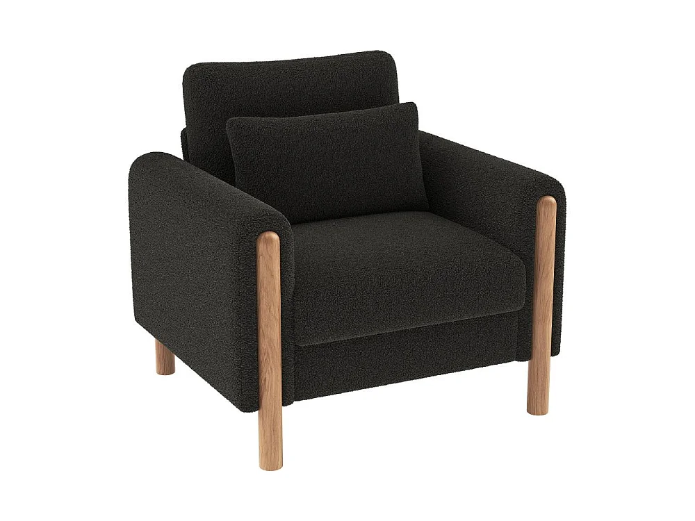 Fauteuil Moderne en Velours Teddy avec Coussins Épais, Confort Optimal et Structure Solide – Système de Protection Anti-rayures et Design Élégant