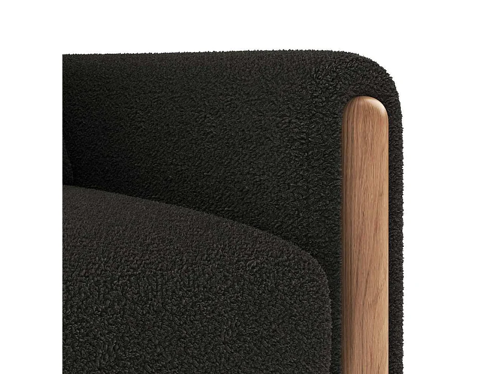 Fauteuil Moderne en Velours Teddy avec Coussins Épais, Confort Optimal et Structure Solide – Système de Protection Anti-rayures et Design Élégant