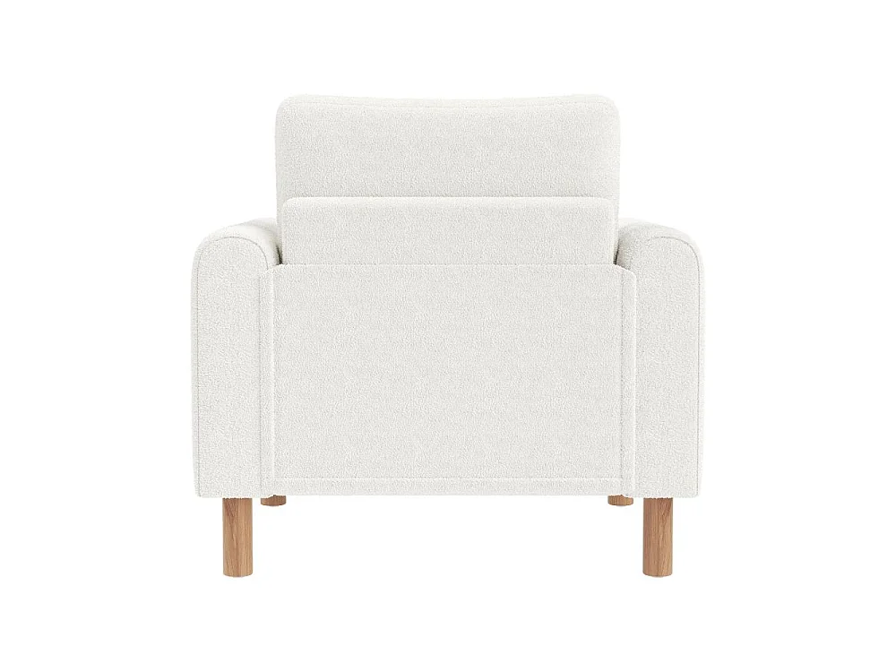 Fauteuil Moderne en Velours Teddy avec Coussins Épais, Confort Optimal et Structure Solide – Système de Protection Anti-rayures et Design Élégant