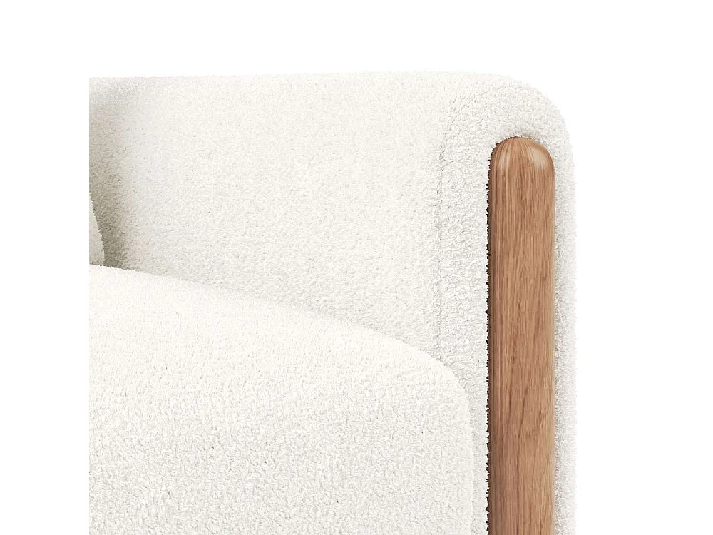 Fauteuil Moderne en Velours Teddy avec Coussins Épais, Confort Optimal et Structure Solide – Système de Protection Anti-rayures et Design Élégant