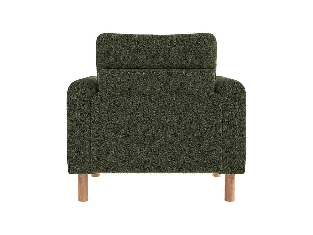 Fauteuil Moderne en Velours Teddy avec Coussins Épais, Confort Optimal et Structure Solide – Système de Protection Anti-rayures et Design Élégant