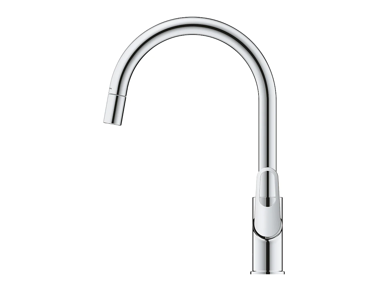 Mitigeur de cuisine GROHE Start Flow bec haut en C douchette extractible chromé