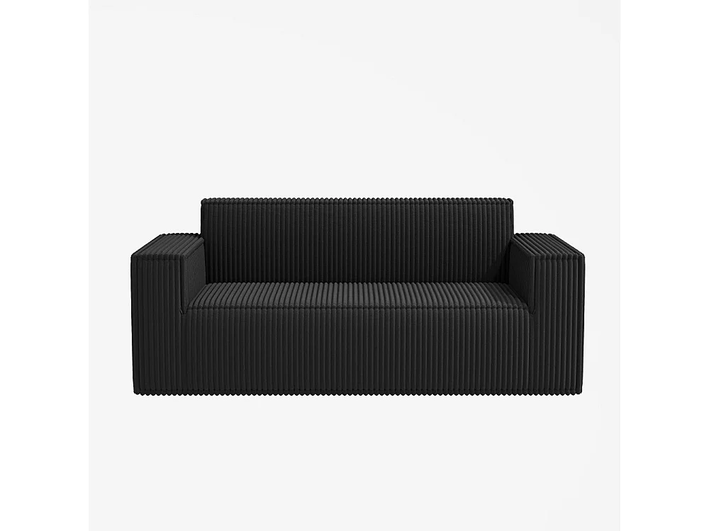 Modernes 2-Sitzer-Sofa aus Cord, bequemer tiefer Sitz für Wohnzimmer, Wohnung und Büro.
