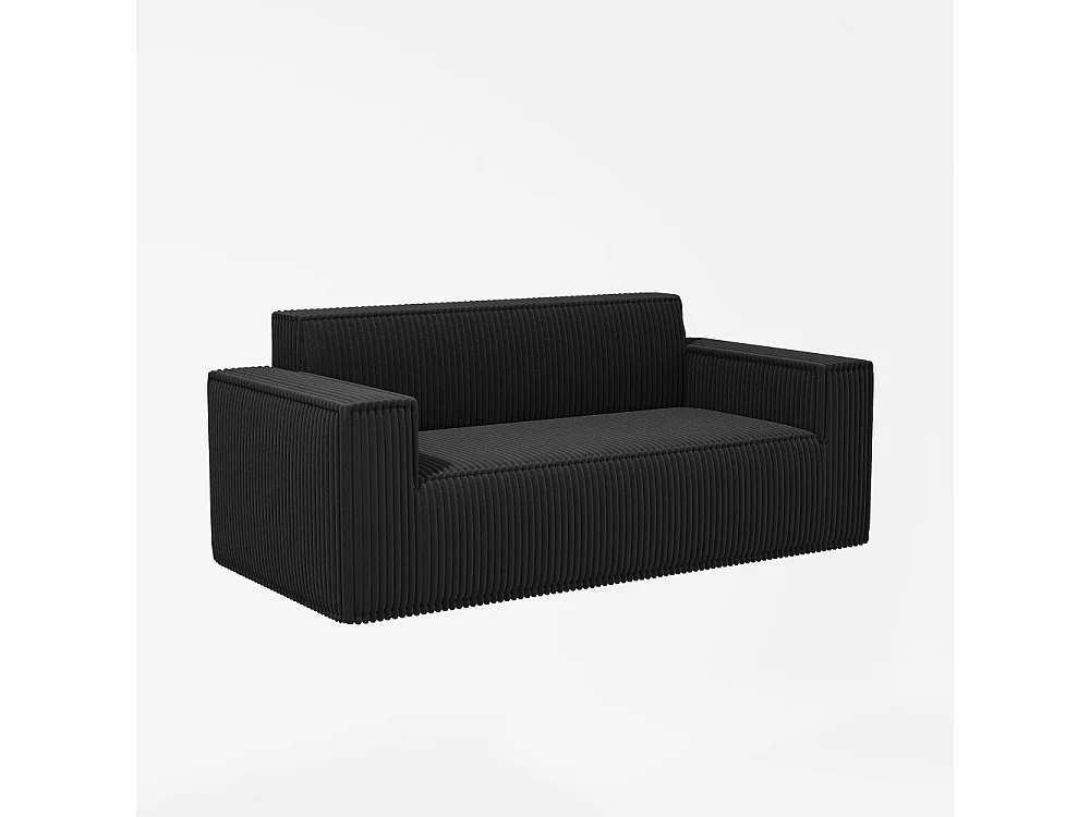 Modernes 2-Sitzer-Sofa aus Cord, bequemer tiefer Sitz für Wohnzimmer, Wohnung und Büro.