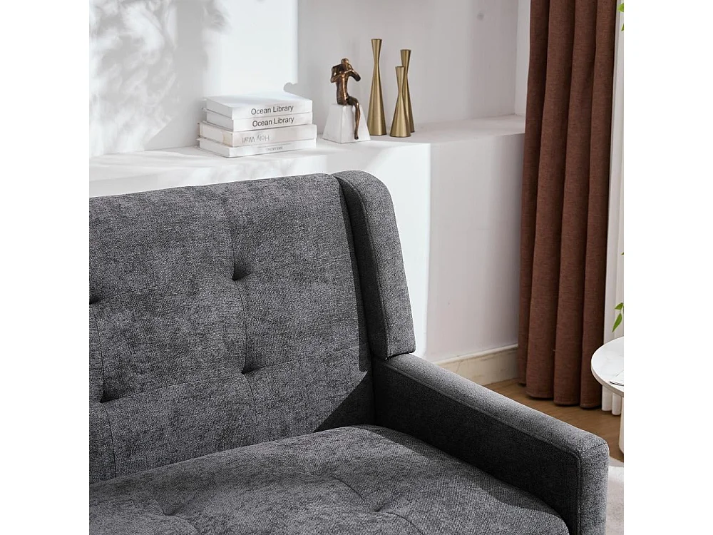 2-delige Accentstoelenset – enkele en dubbele fauteuil, schuim met hoge dichtheid, duurzame stof, houten poten