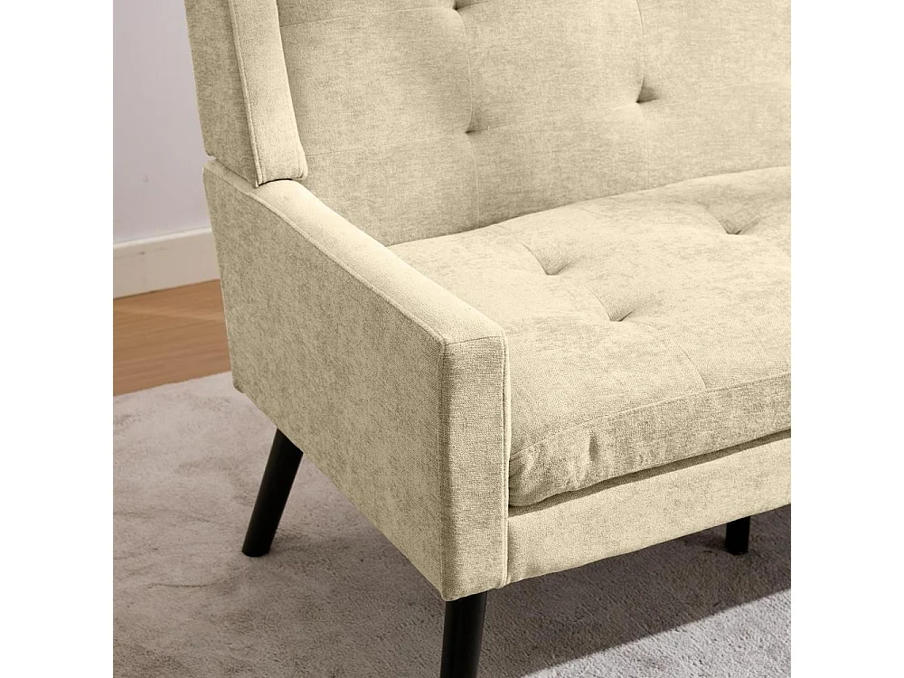 Ensemble de fauteuils accent 2 pièces – Fauteuil simple & double, mousse haute densité, tissu durable, pieds en bois